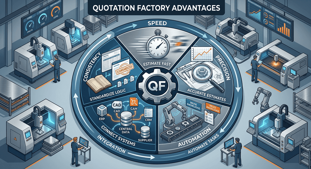 5 advantages of the Quotation Factory - Quotations and estimations can be done faster within the metal industry